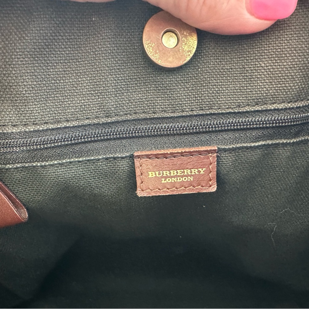 Burberry Beige and Brown Plaid Women's Bag - Picture 6 of 9
